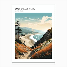 Lost Coast Trail Usa Hiking Trail Landscape Poster Canvas Print