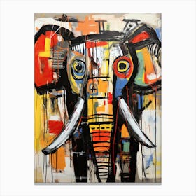 City Stomp: Elephant's Urban Journey Canvas Print