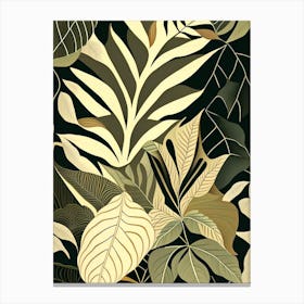 Leaf Pattern Rousseau Inspired 3 Canvas Print
