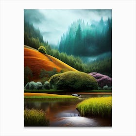 Landscape - Landscape Painting 1 Canvas Print