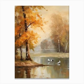 Autumn By The Lake Canvas Print