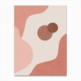 Calming Abstract Painting in Warm Terracotta Tones 4 Canvas Print