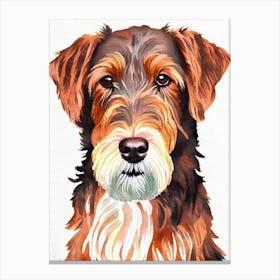 Wirehaired Vizsla 2 Watercolour dog Canvas Print