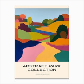 Abstract Park Collection Poster Richmond Park London 3 Canvas Print