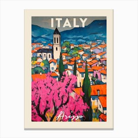 Arezzo Italy 3 Fauvist Painting  Travel Poster Canvas Print