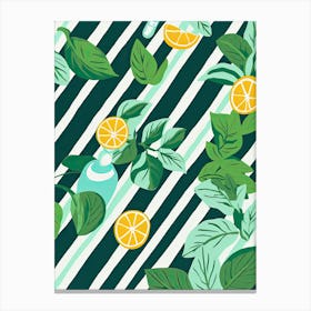 Mint Summer Illustration 11 Canvas Print