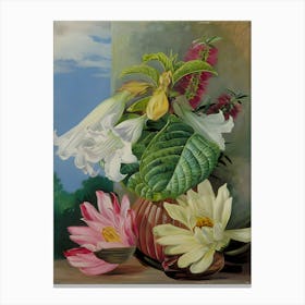 Lotus In A Vase Canvas Print