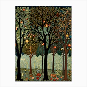 William Morris Apple Trees Canvas Print