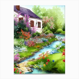 Watercolor Garden Canvas Print