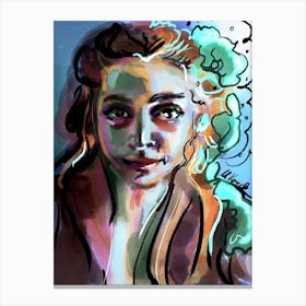 Woman Portrait Face Abstract Canvas Print