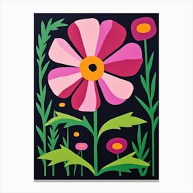 Cut Out Style Flower Art Cosmos 1 Canvas Print