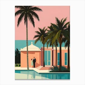 House By The Pool Canvas Print