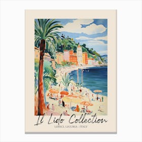 Lerici, Liguria   Italy Il Lido Collection Beach Club Poster 4 Canvas Print