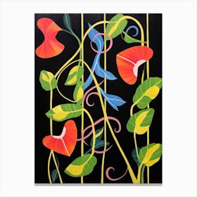 Sweet Pea 3 Hilma Af Klint Inspired Flower Illustration Canvas Print