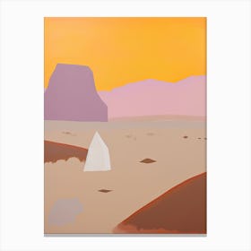 Syrian Desert   Middle East, Contemporary Abstract Illustration 3 Canvas Print