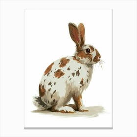 English Spot Rabbit Nursery Illustration 2 Canvas Print