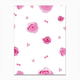Pink Beauty Roses Canvas Print