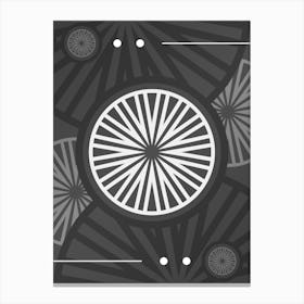 Abstract Geometric Glyph Array in White and Gray n.0026 Canvas Print