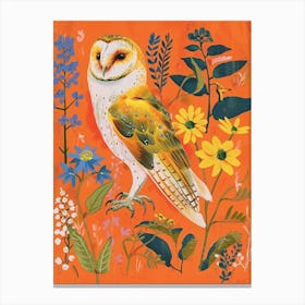 Spring Birds Barn Owl 1 Canvas Print