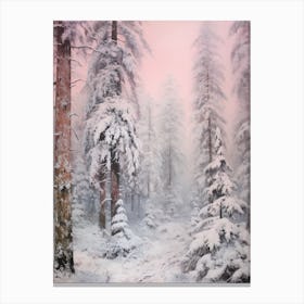 Dreamy Winter Painting Sequoia National Park United States 1 Canvas Print