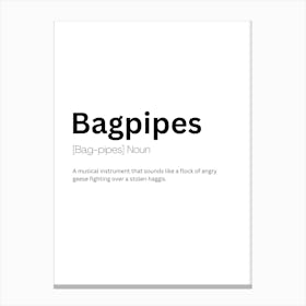 Bagpipes Definition Meaning Canvas Print