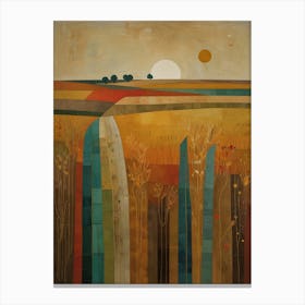 Field At Sunset Canvas Print