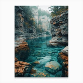 Waterfalls In The Gorge Canvas Print