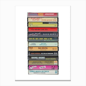 Quentin Tarantino Soundtracks - Cassette Print Music Poster Canvas Print