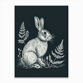 Flemish Giant Rabbit Minimalist Illustration 3 Canvas Print