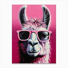 Llama Pink Canvas Print