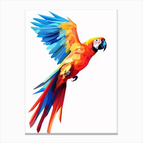 Colourful Geometric Bird Macaw 3 Canvas Print