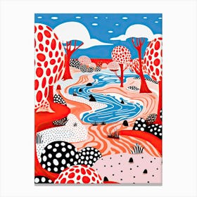Porto Cesareo, Italy, Illustration In The Style Of Pop Art 1 Canvas Print