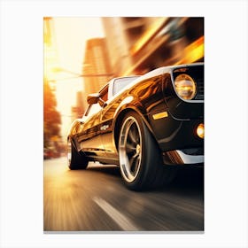 American Muscle Car In The City 023 Canvas Print