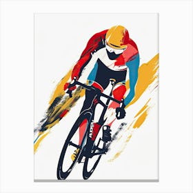 Miles Of Determination Cycling Canvas Print