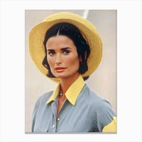 Demi Moore Retro Collage Movies Canvas Print