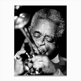 Dizzy Gillespie Line Art Illustration Canvas Print