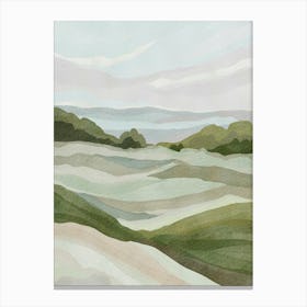 Green hill Landscape Canvas Print