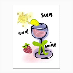Sun And Wine Canvas Print