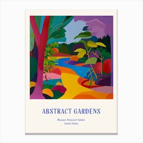 Colourful Gardens Missouri Botanical Garden Usa 1 Blue Poster Canvas Print