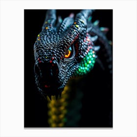 Dragon With Glowing Eyes Canvas Print