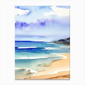 Apollo Bay Beach 3, Australia Watercolour Canvas Print