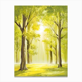 Illustration Of A Forest Canvas Print