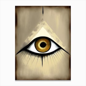 Digital Art, Symbol, Third Eye Rothko Neutral Canvas Print