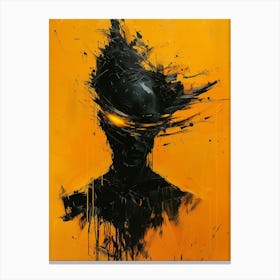 'Black And Orange' Canvas Print