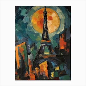 Eiffel Tower Paris Pablo Picasso Style 3 Canvas Print