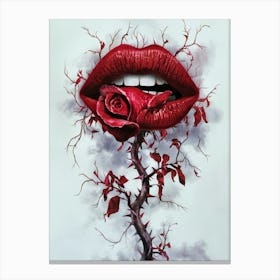 Kissing Lips Canvas Print