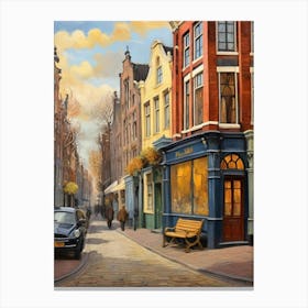 8.Streets of Amsterdam, Van Gogh, frescoes. Canvas Print