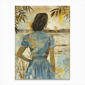 'Blue Dress' 1 Canvas Print