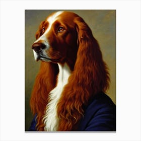 Irish Setter Renaissance Portrait Oil Painting Canvas Print