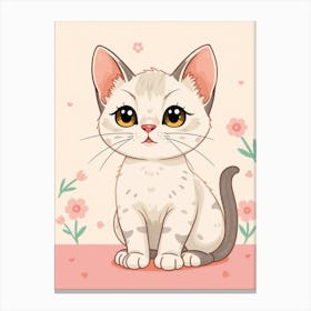 Japanese-Art Devon Rex Cat Leinwandbild